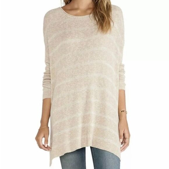 Free People Shipping News Striped Oversized Tunic Sweater In Ballet Combo | Size - Picture 1 of 6